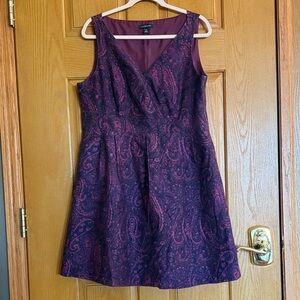 Lands' End Purple Paisley Mini Dress